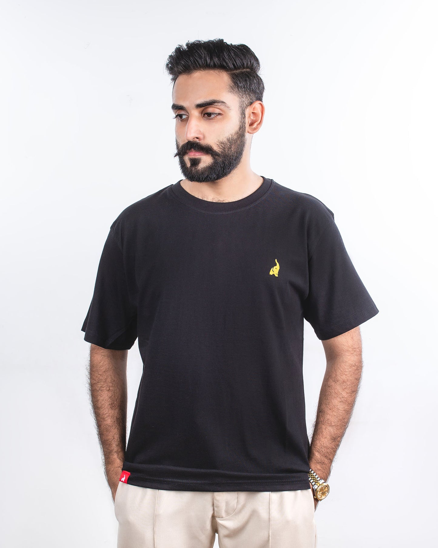 Mens T Shirts | Black Basic Tee - Solero 1