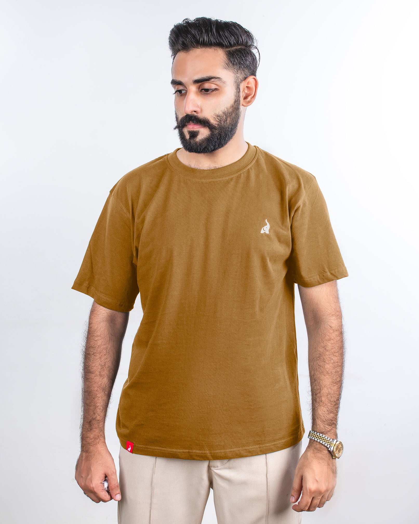 Mens T Shirts | Brown Basic Tee - Solero 1