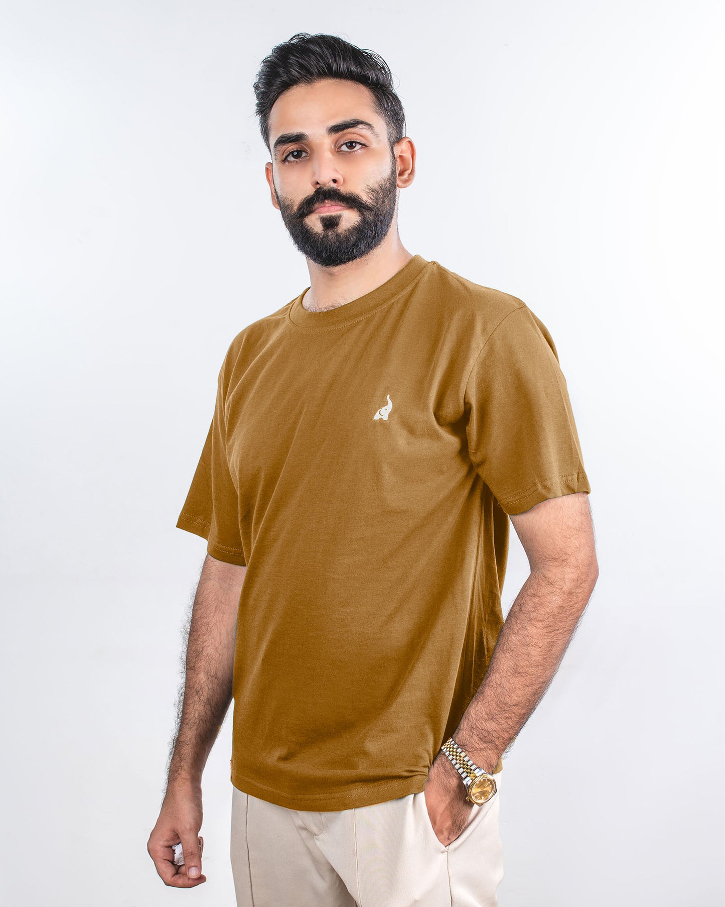 Mens T Shirts | Brown Basic Tee - Solero 2