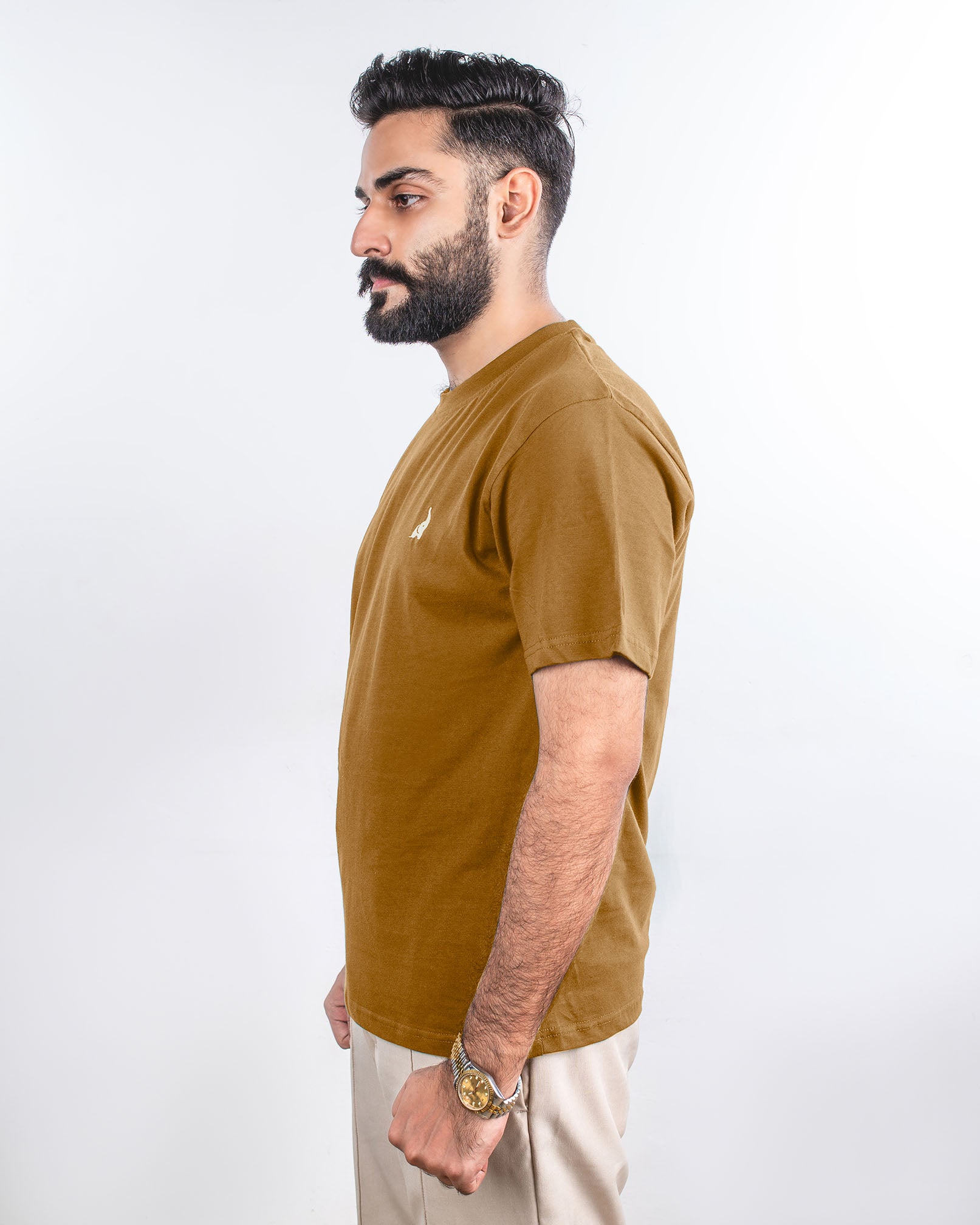 Mens T Shirts | Brown Basic Tee - Solero 3