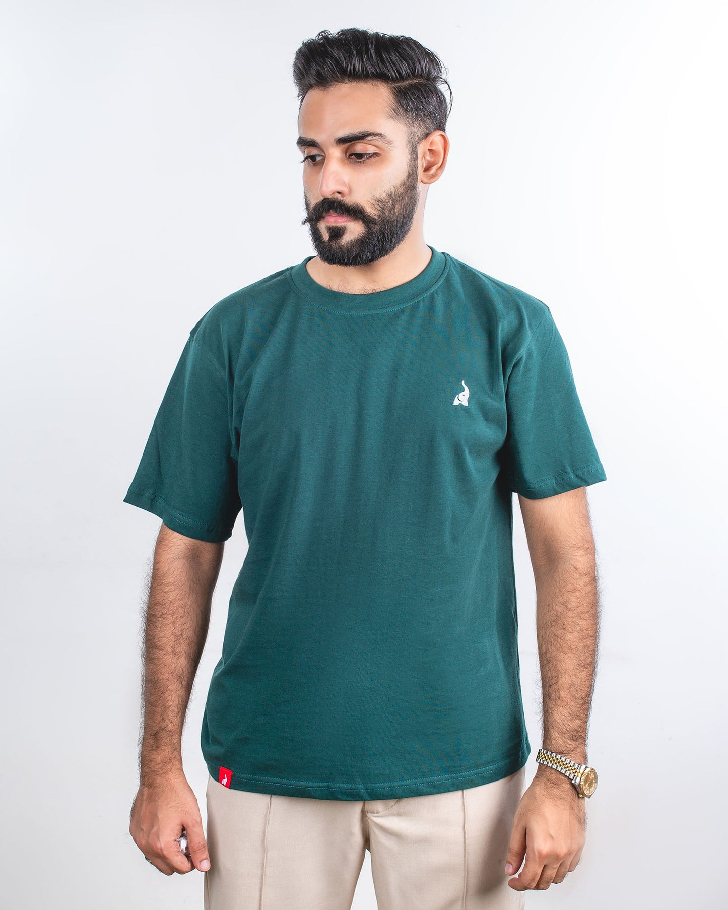 Mens T Shirts | Green Basic Tee - Solero 1