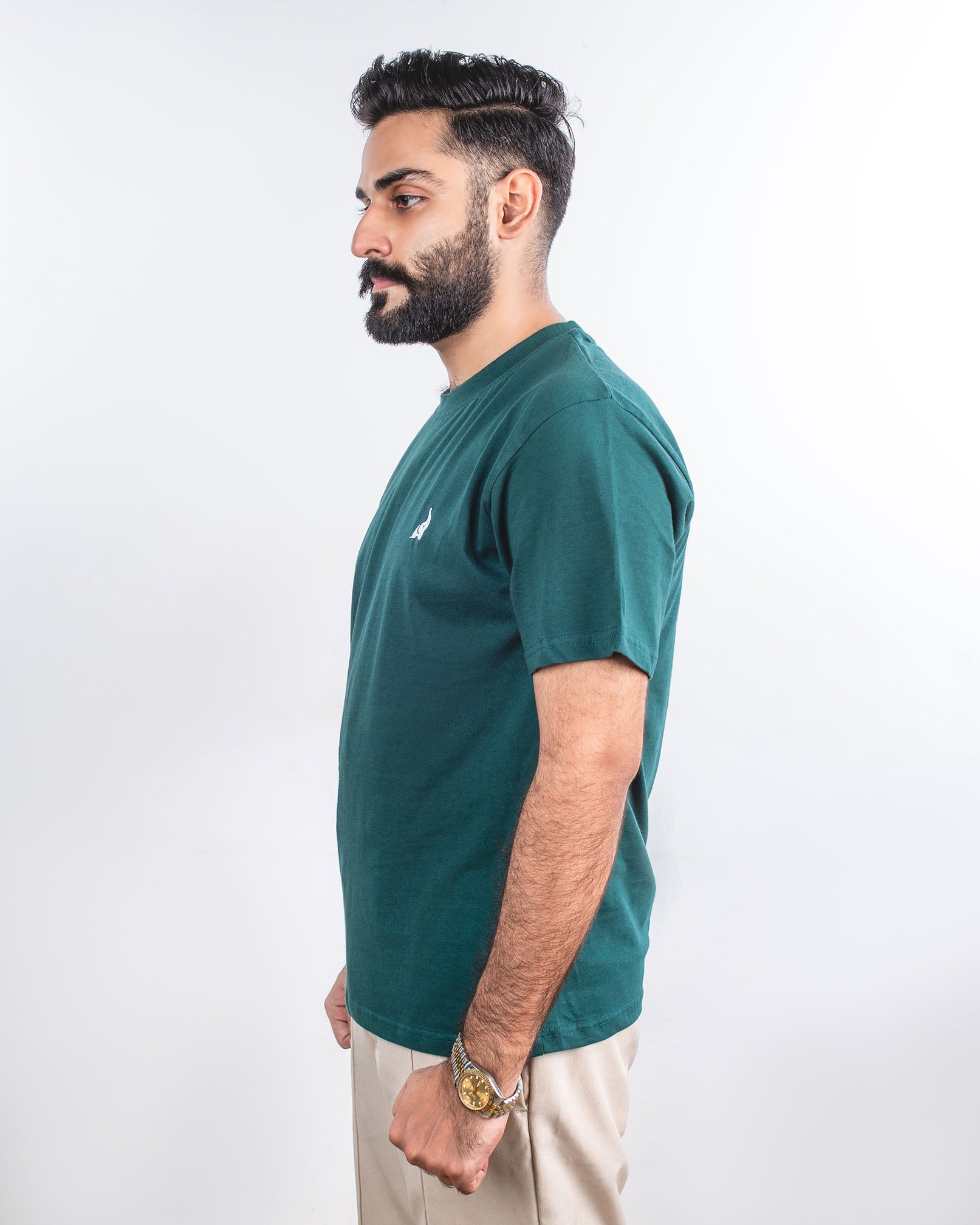 Mens T Shirts | Green Basic Tee - Solero 3