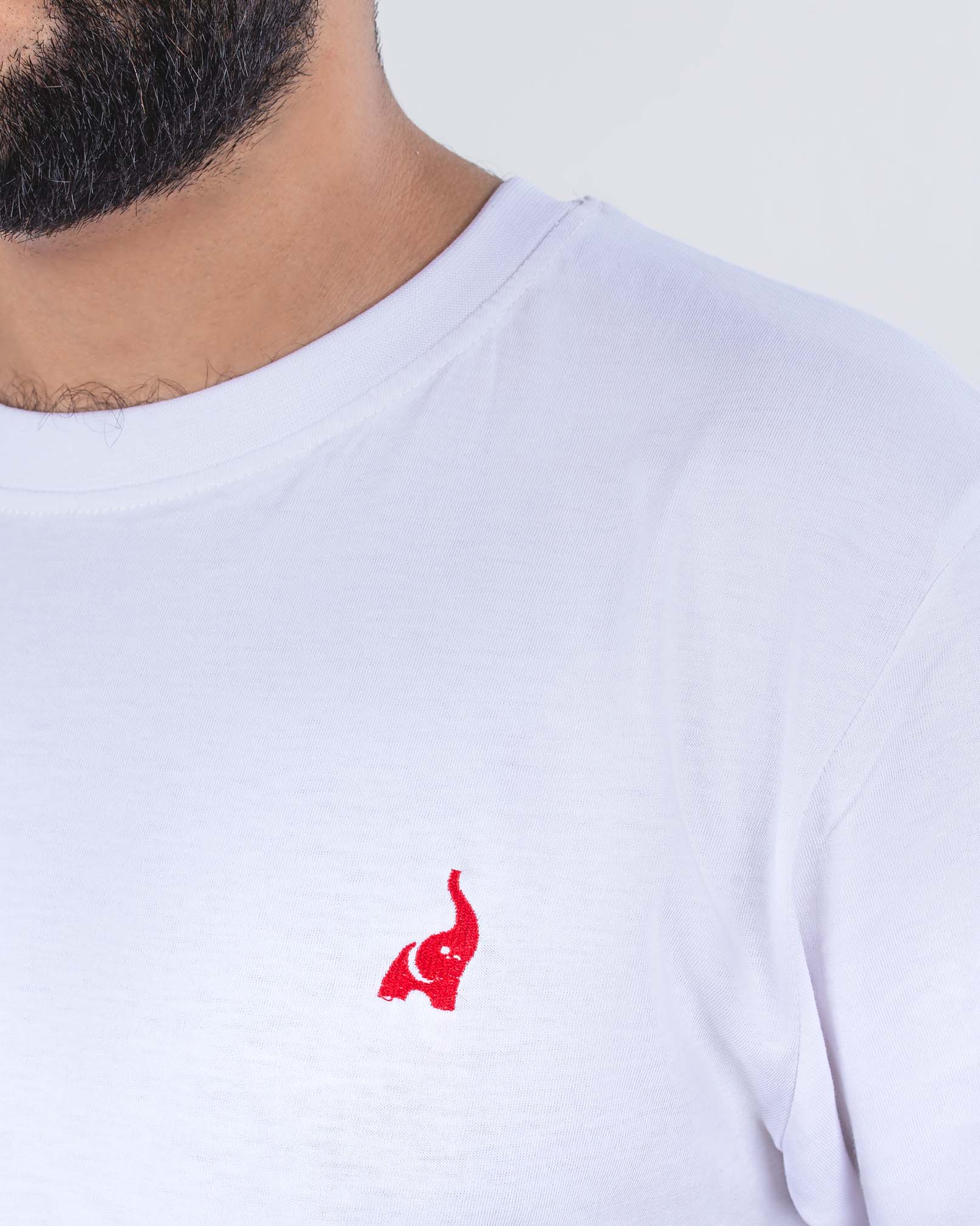 Mens T Shirts | White Basic Tee - Solero 4