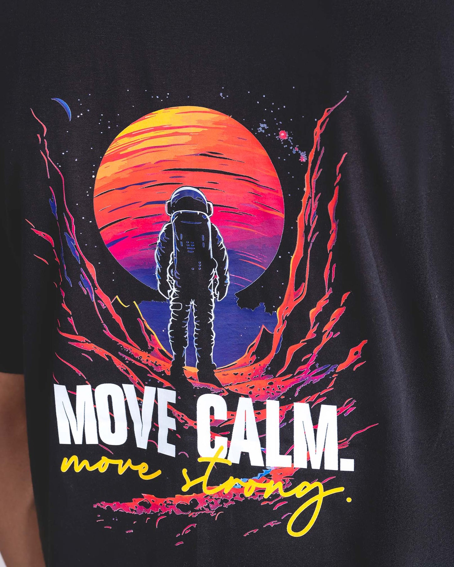 Graphic T Shirt | Move Calm Astronaut Tee 5