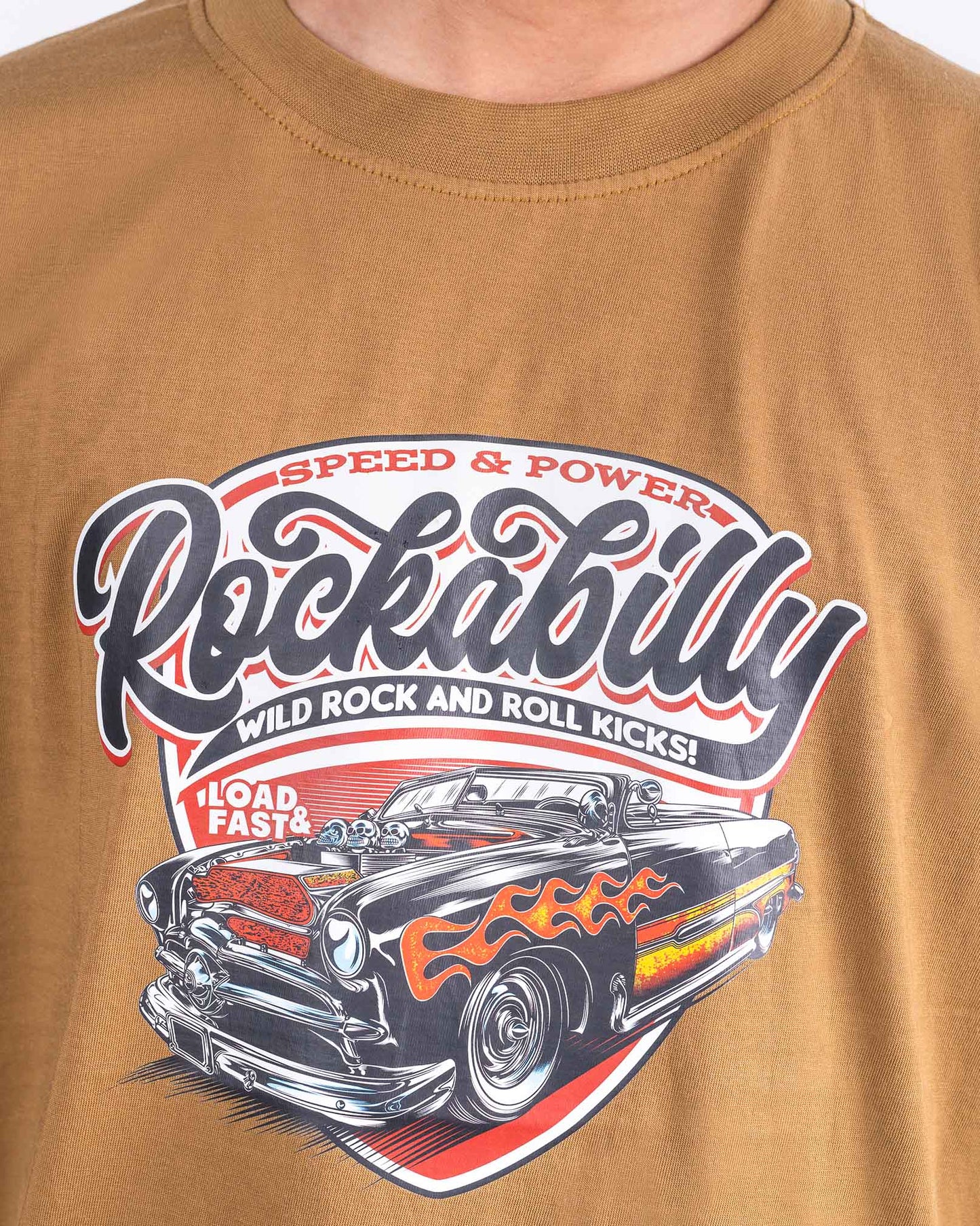 Graphic T Shirt | Rockabilly Vintage Flame Car Tee 4