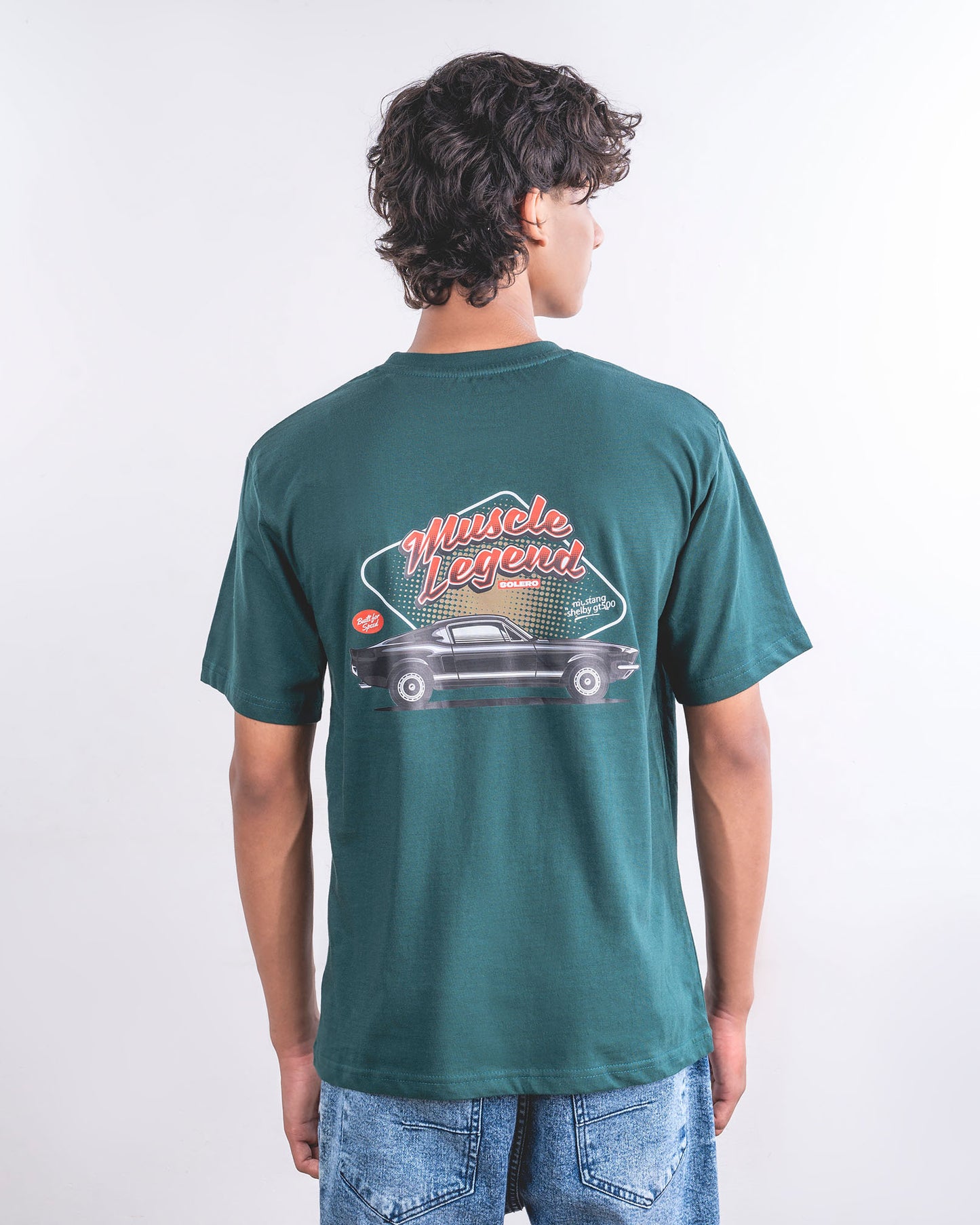 Solero Muscle Legend graphic t-shirt green — front view