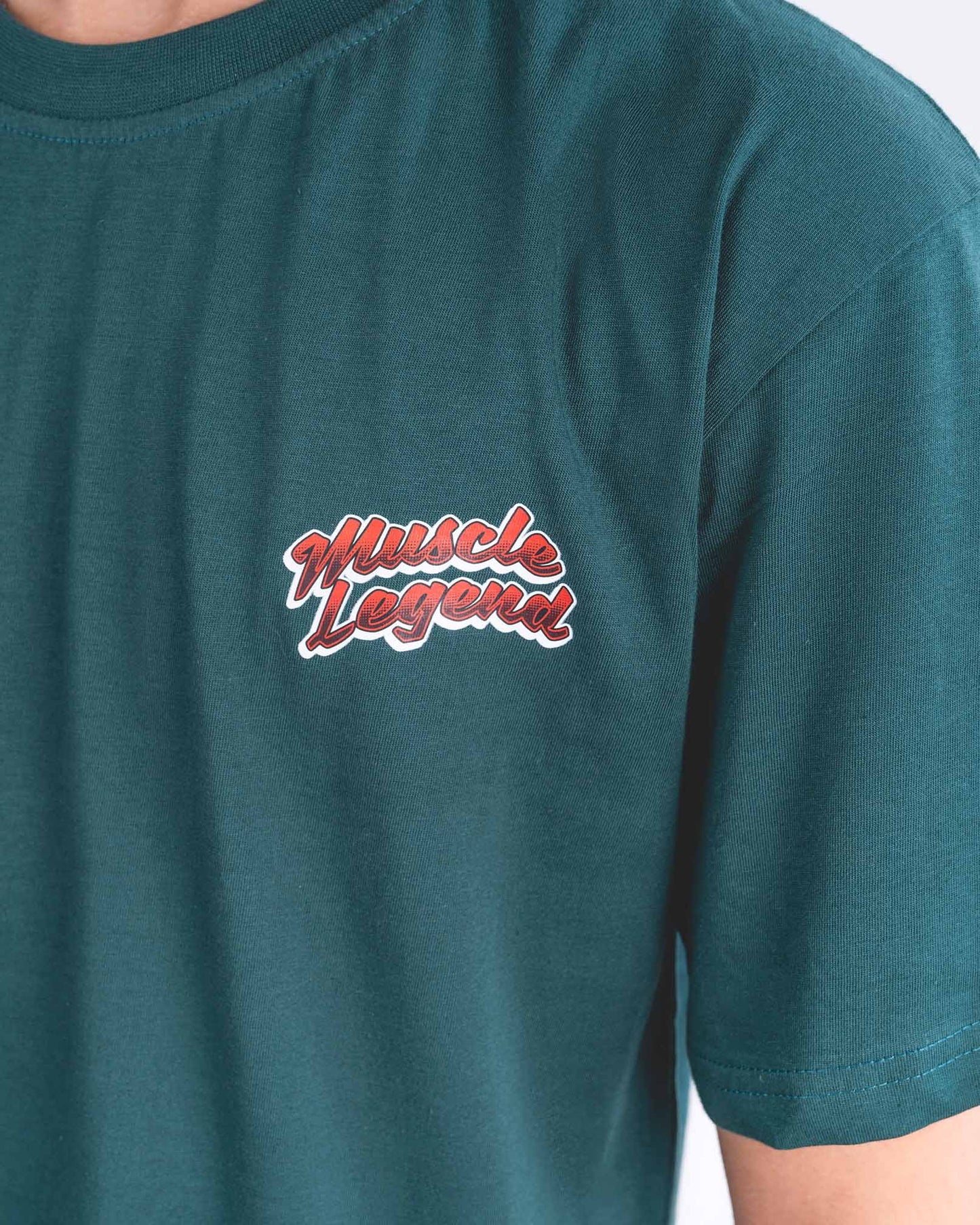 Solero Muscle Legend graphic tee green — graphic detail
