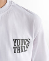 Graphic T Shirt | Yours Truly White Tee 3