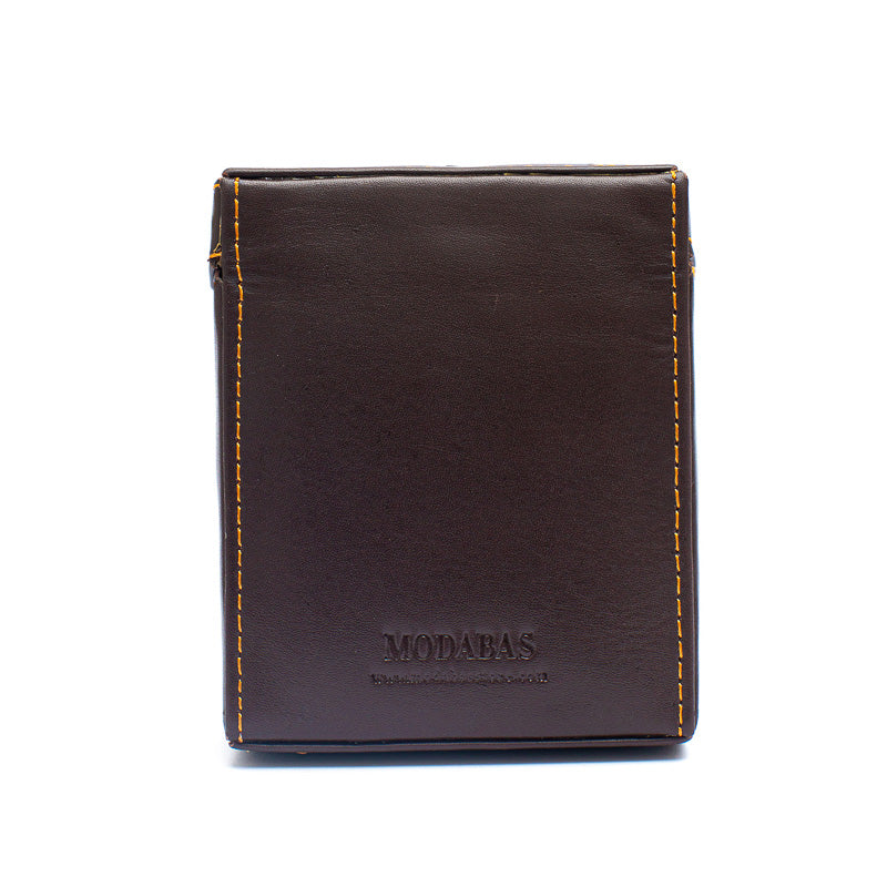 Sentinel - Coffee Bean - Leather Cigarette Case
