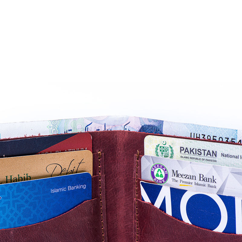 Voguish - Deep Cranberry - Leather Wallet