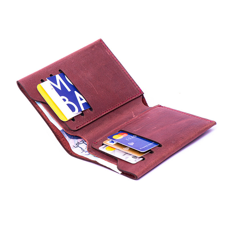 Deluxe - Deep Cranberry - Leather Wallet