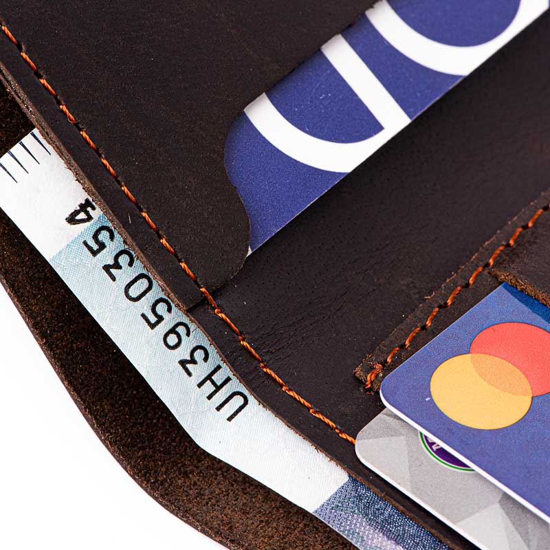 Beaucoup - Coffee Bean - Tri-Fold Leather Wallet