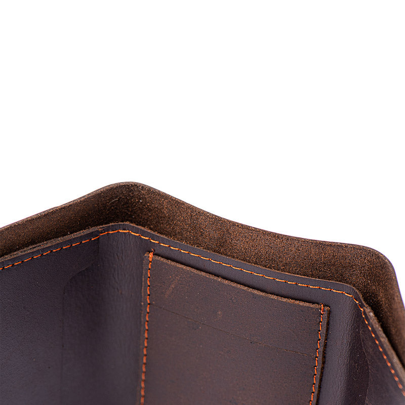 Beaucoup - Coffee Bean - Tri-Fold Leather Wallet
