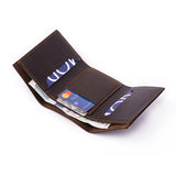Beaucoup - Coffee Bean - Tri-Fold Leather Wallet
