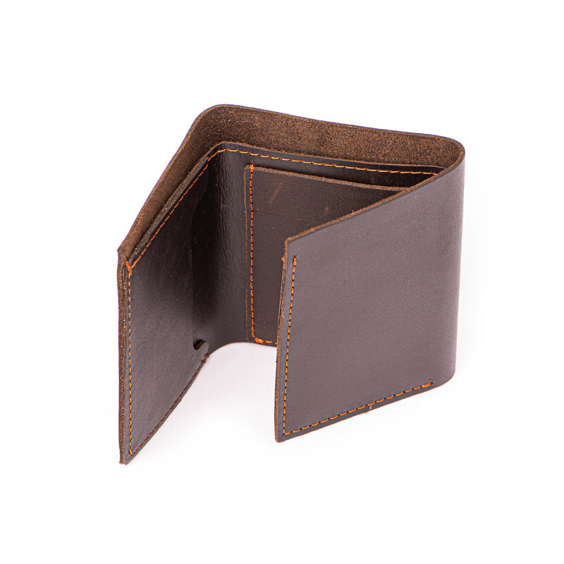 Beaucoup - Coffee Bean - Tri-Fold Leather Wallet