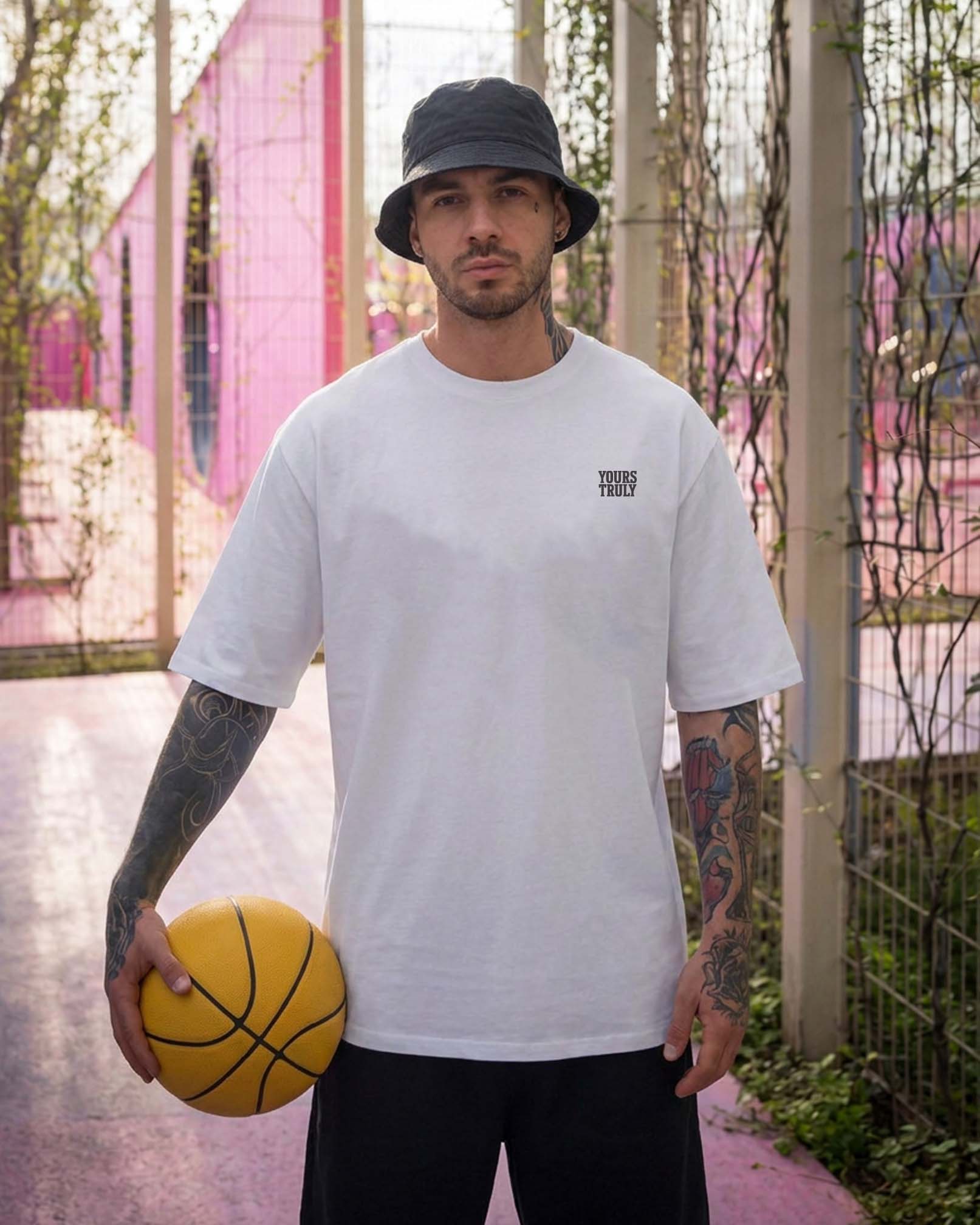 Graphic T Shirt | Yours Truly White Tee