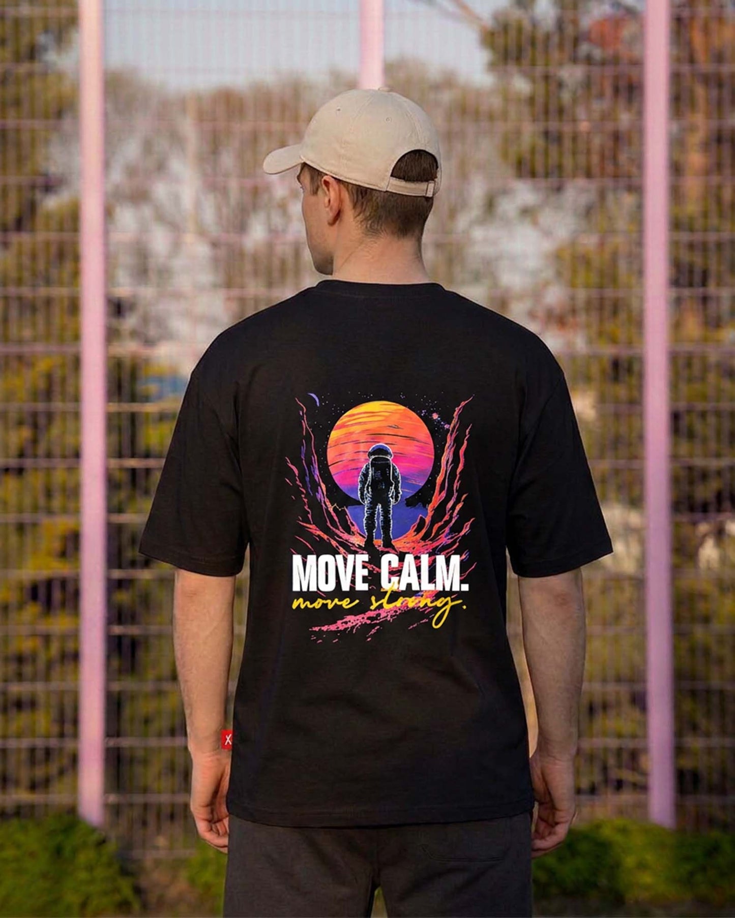 Graphic T Shirt | Move Calm Astronaut Tee