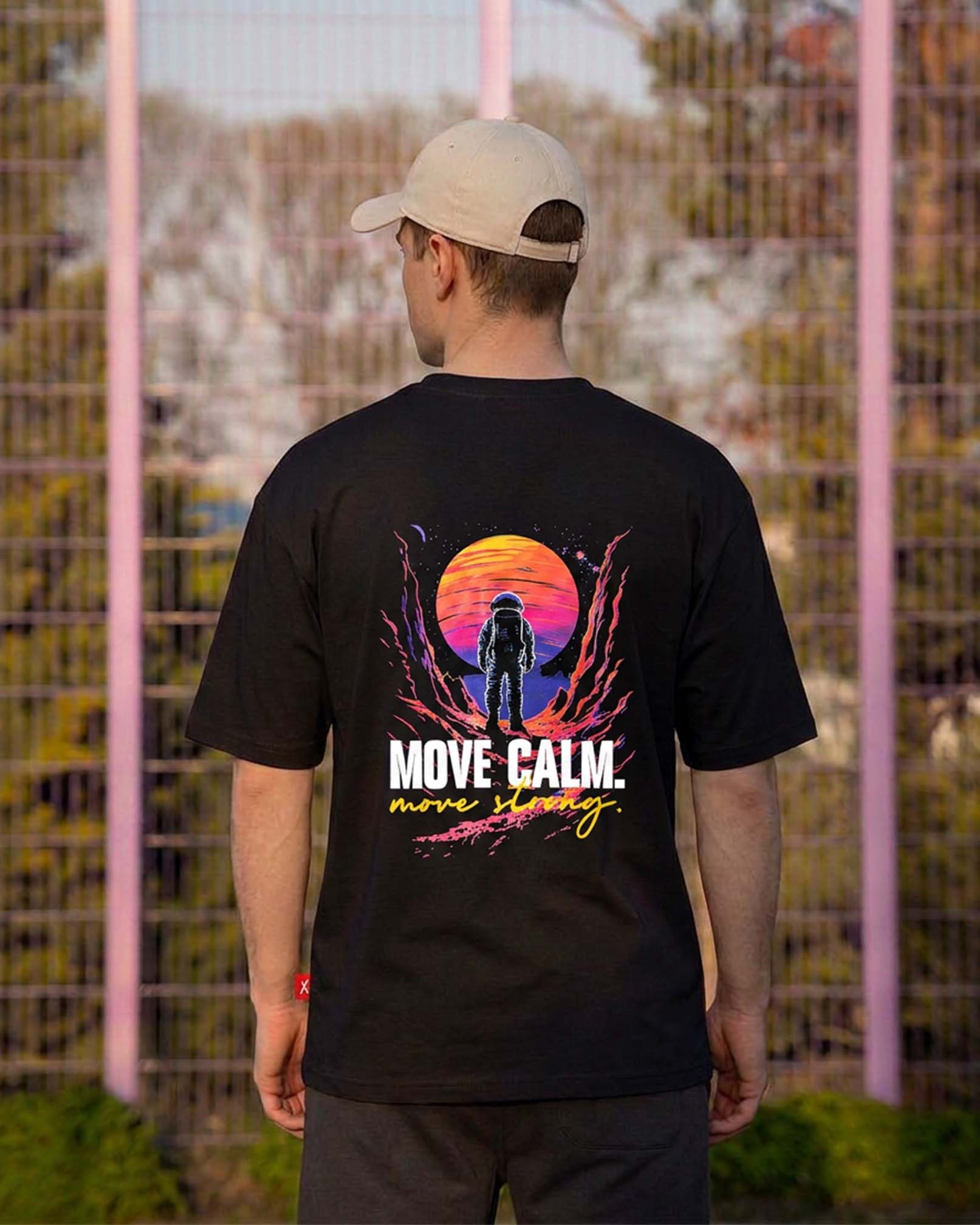 Graphic T Shirt | Move Calm Astronaut Tee
