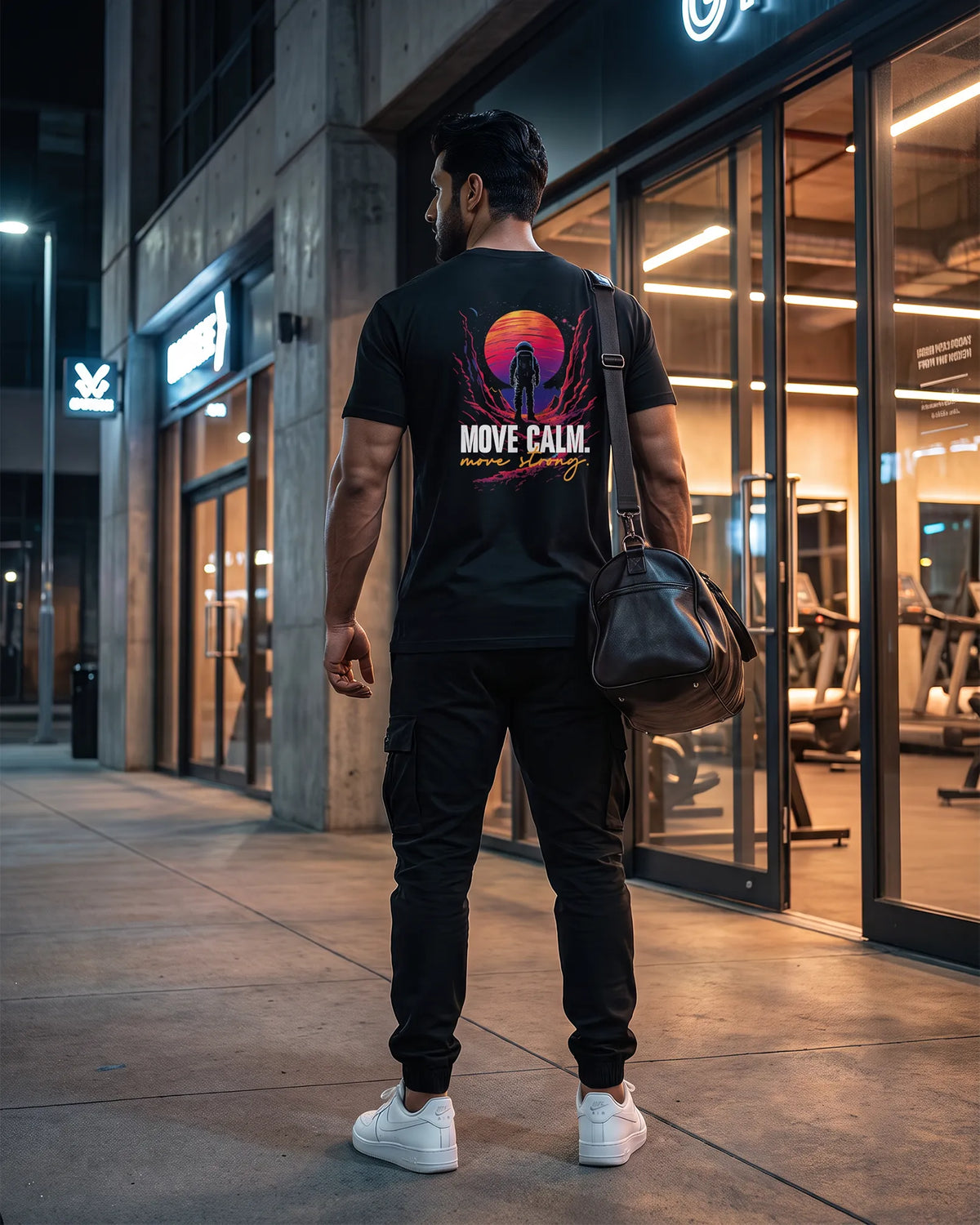 Graphic T Shirt | Move Calm Astronaut Tee