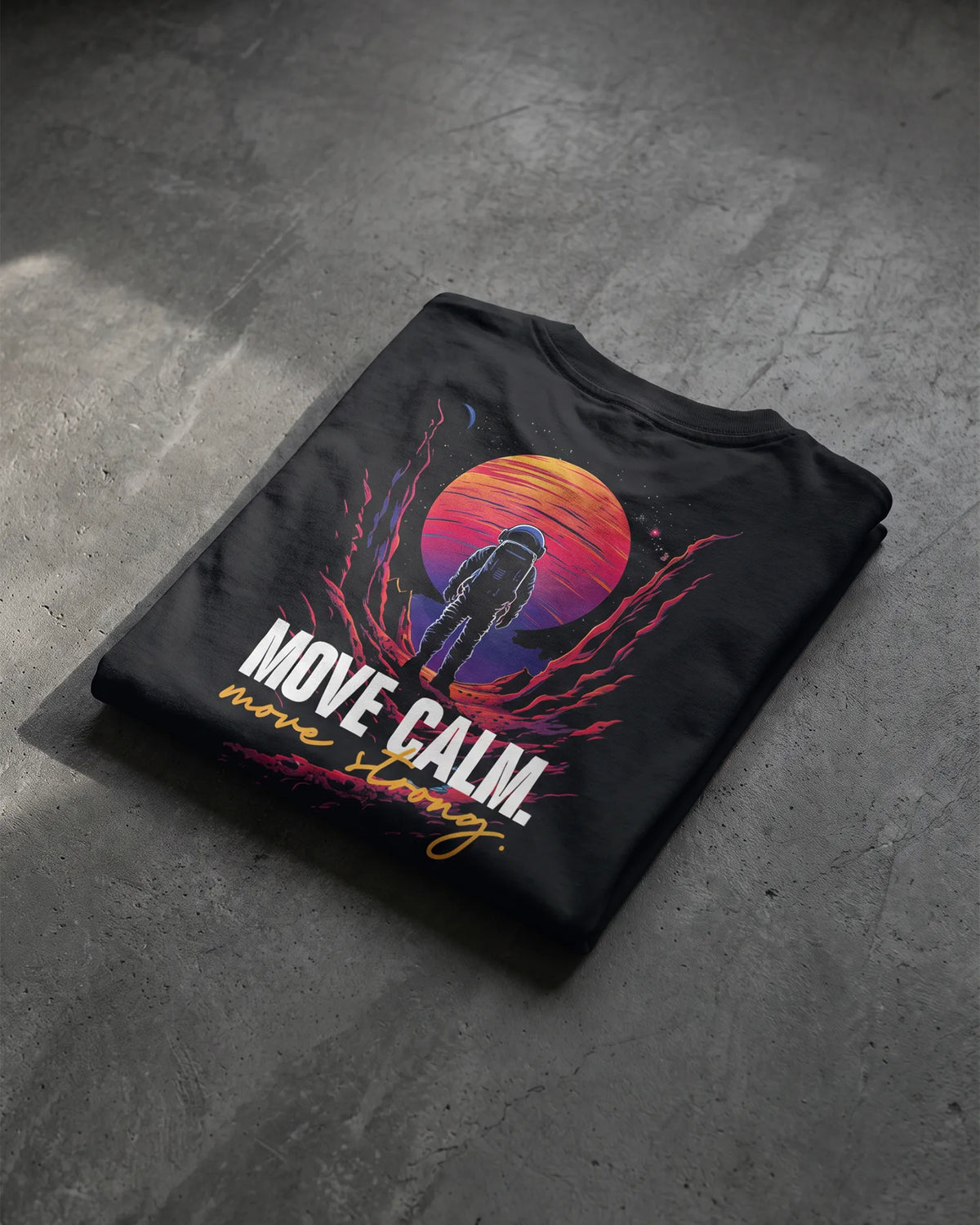 Graphic T Shirt | Move Calm Astronaut Tee
