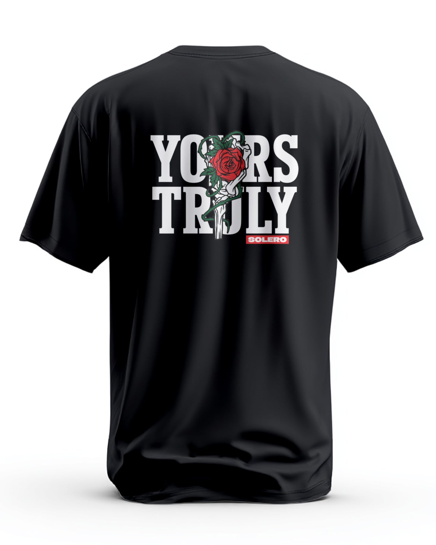 Graphic T Shirt | Yours Truly Black Typography Tee