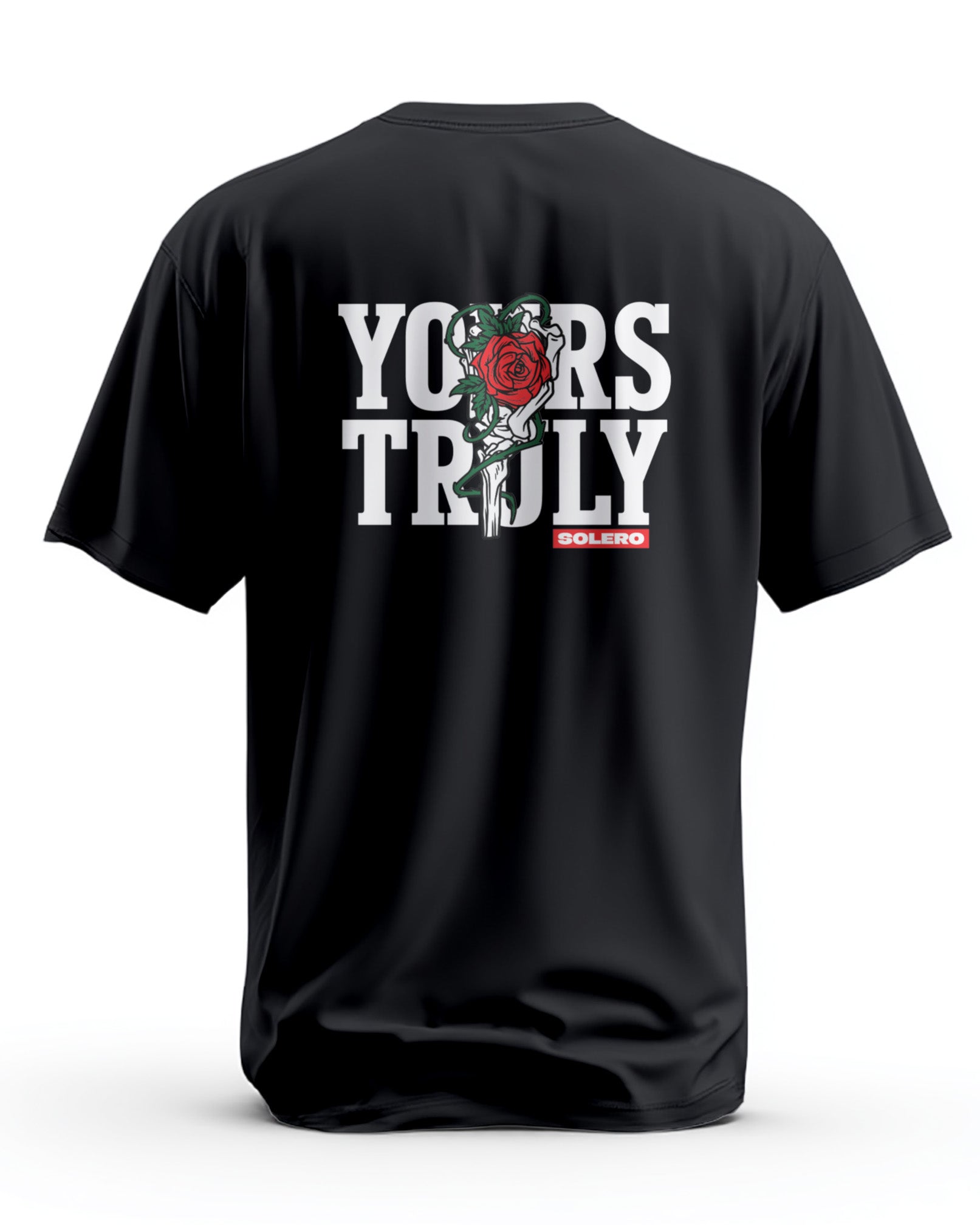 Graphic T Shirt | Yours Truly Black Typography Tee