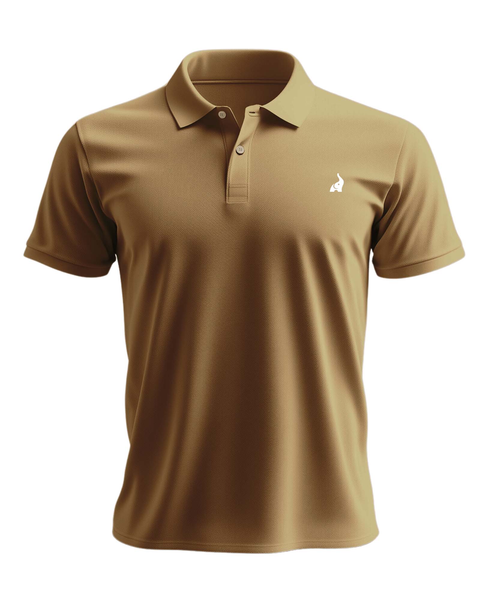 Polo Shirt | Brown Cotton Polo Shirt for Men